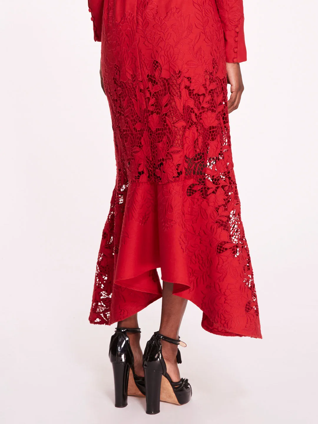 Linen Lace Maxi Dress sold by Marchesa product image thumbnail 4