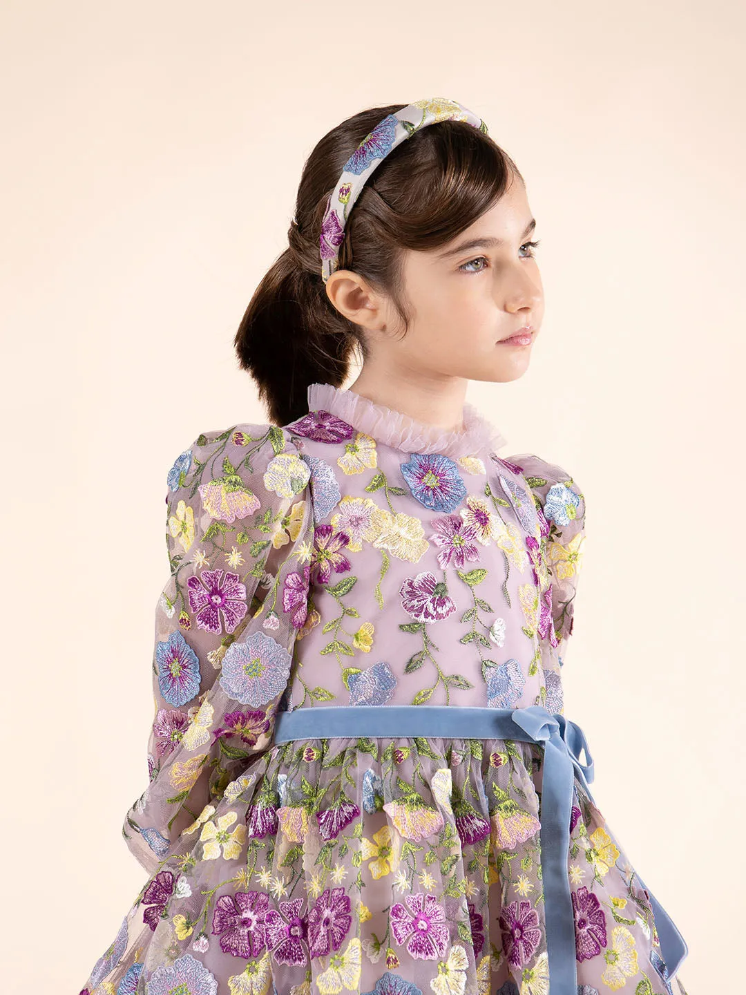 Flower Embroidered Tulle Gown sold by Marchesa product image thumbnail 2