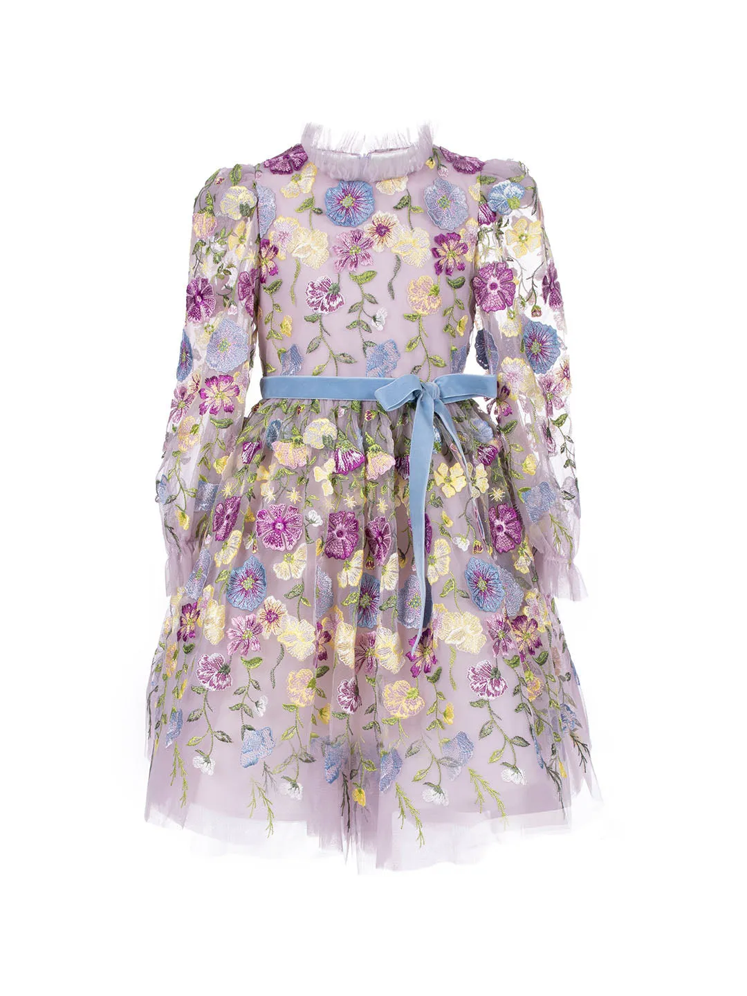 Flower Embroidered Tulle Gown sold by Marchesa product image thumbnail 3