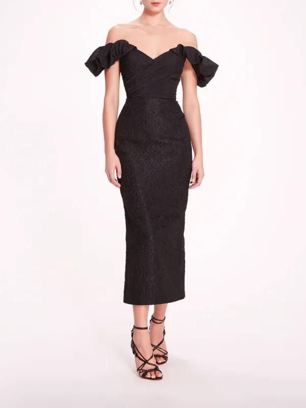 Cloque Midi Dress sold by Marchesa