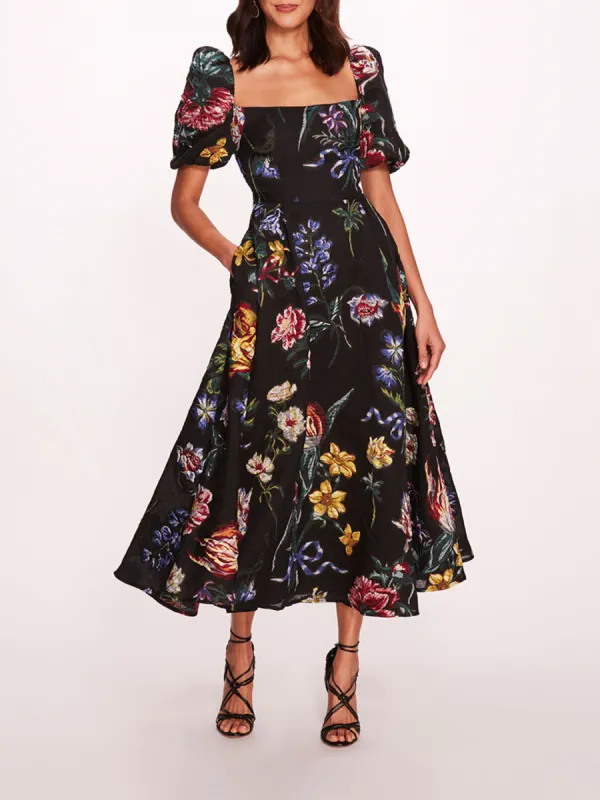 Alexander Bubble Sleeve Midi Dress sold by Marchesa