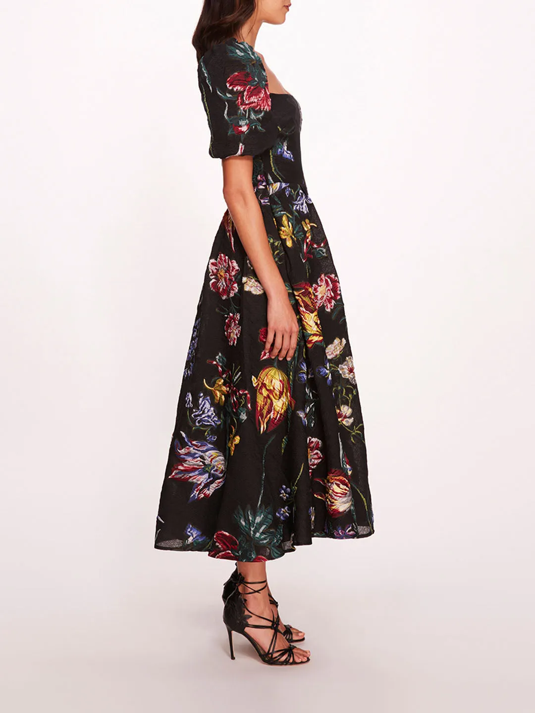 Alexander Bubble Sleeve Midi Dress sold by Marchesa product image thumbnail 3