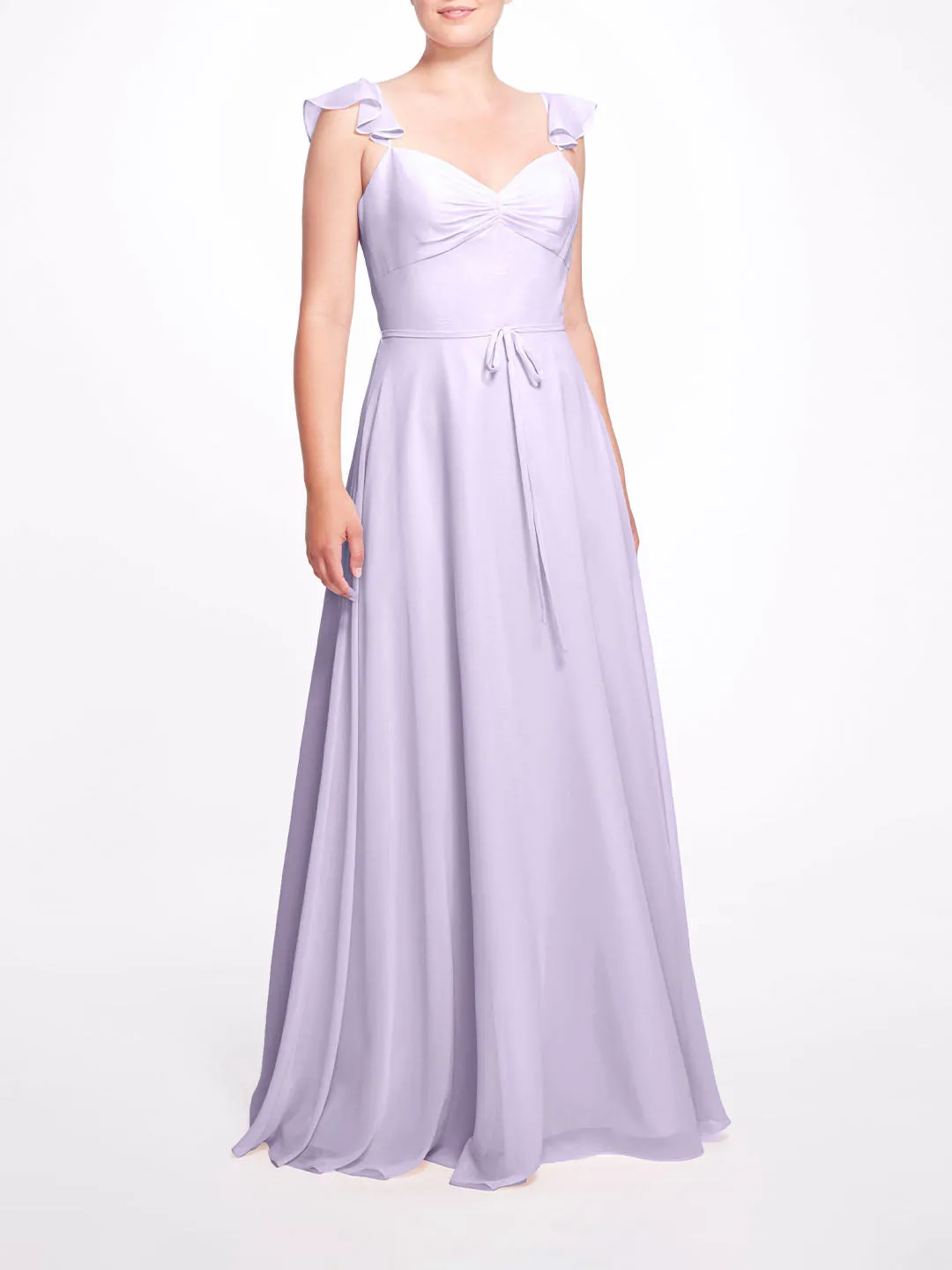 Naples Ruffle Strap Gown sold by Marchesa