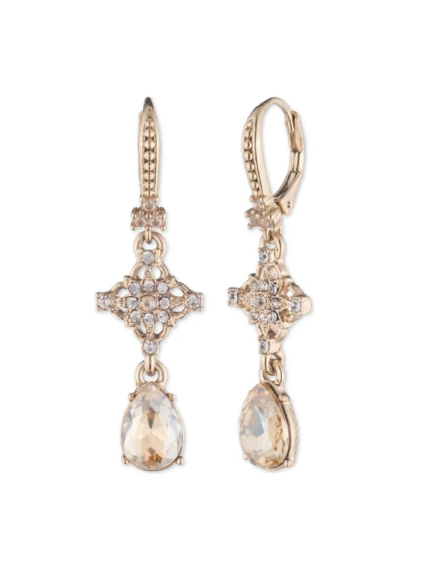 Gold Lace Stone Drop Earring sold by Marchesa