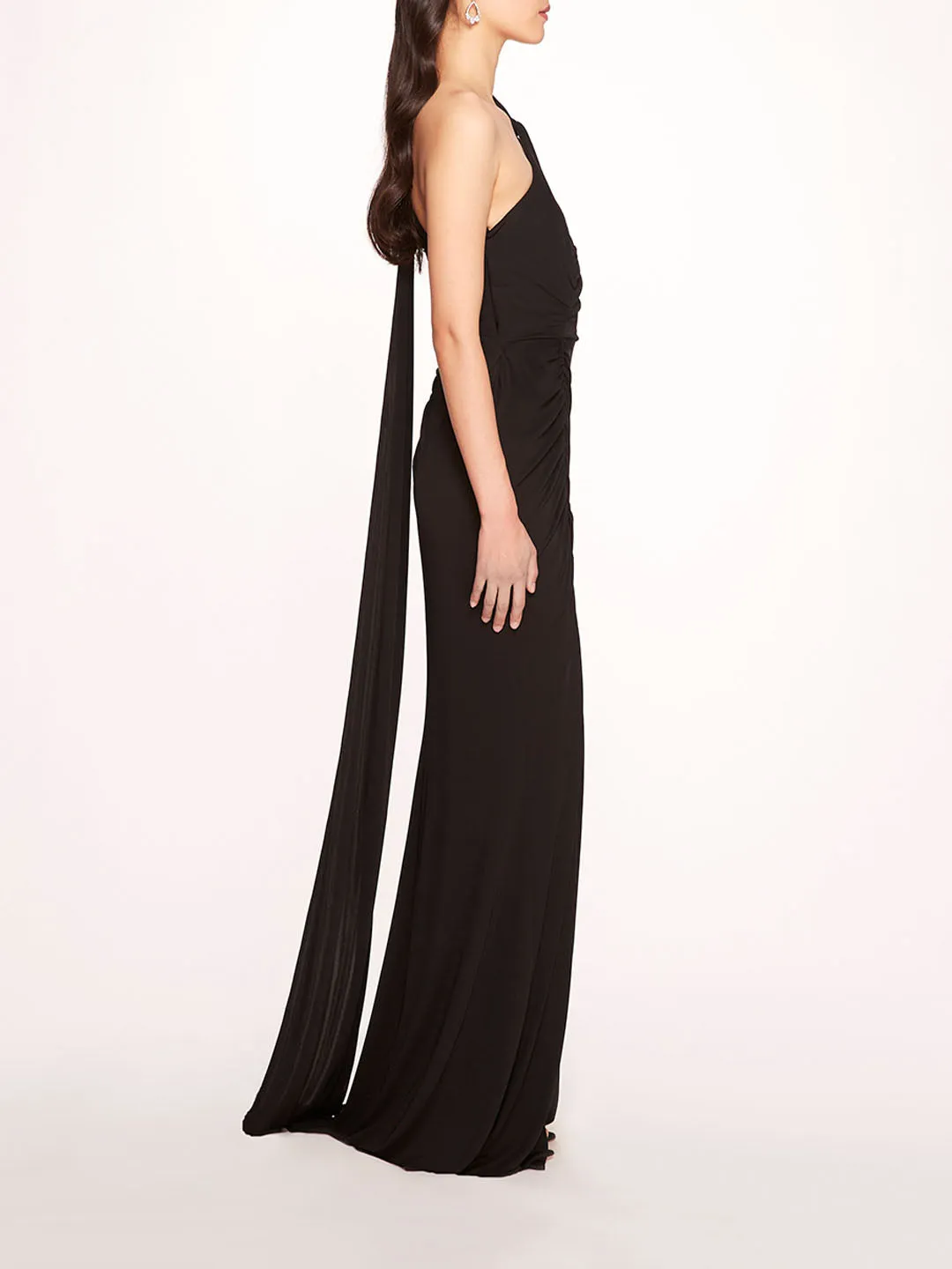 Asymmetrical Matte Gown sold by Marchesa product image thumbnail 3