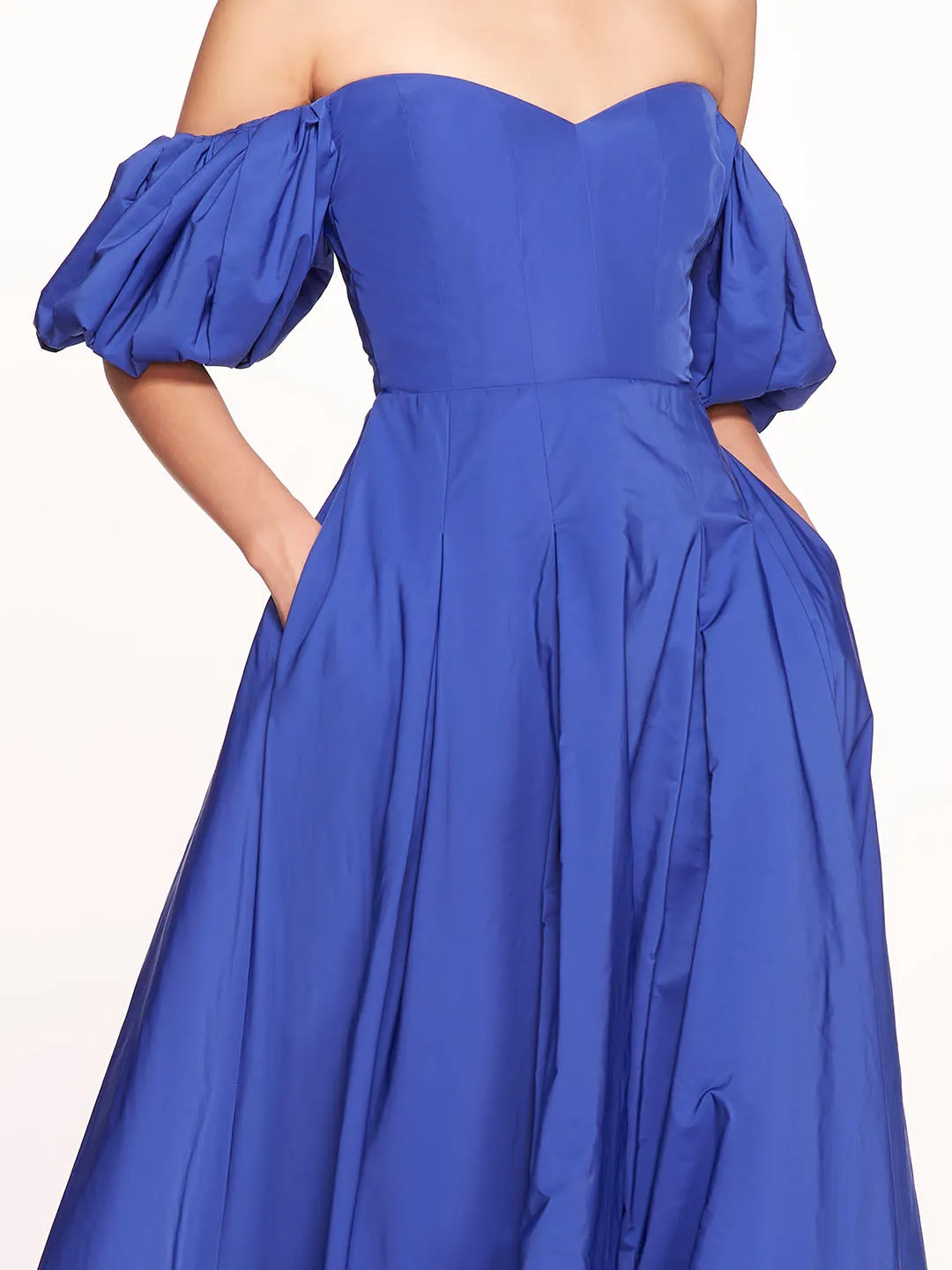 Taffeta Balloon Sleeve Gown sold by Marchesa product image thumbnail 4