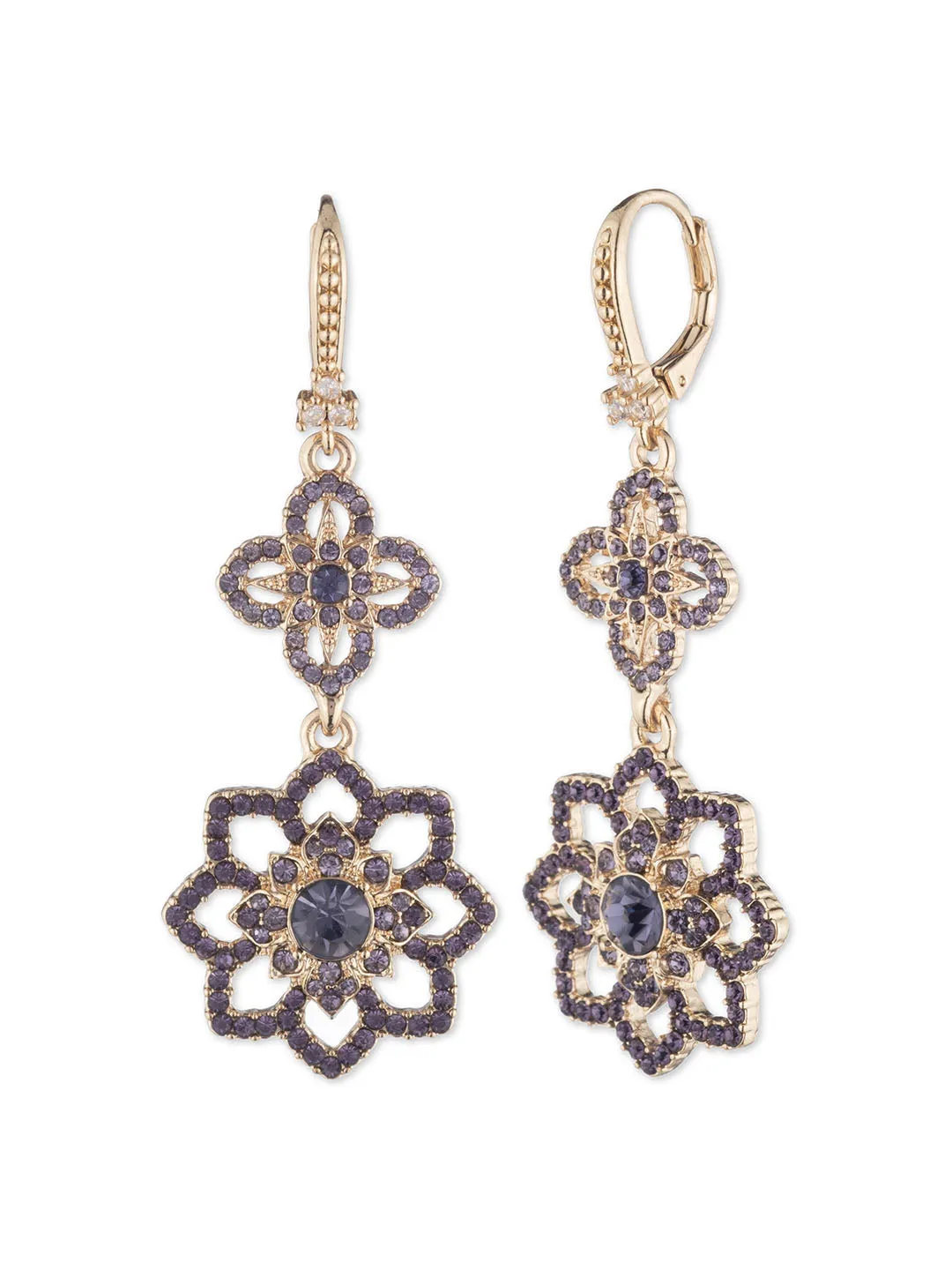 Tanzanite Lace Double Drop Earring sold by Marchesa