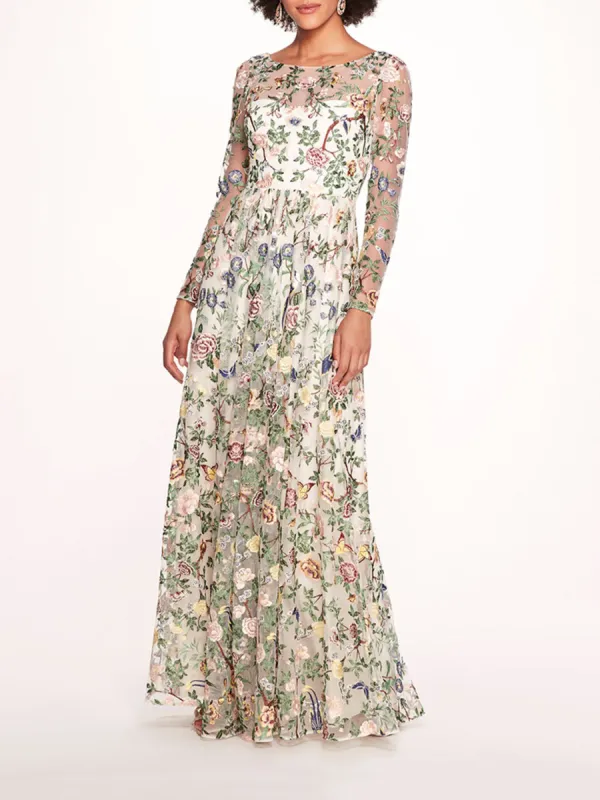 Botanical Embroidered Gown sold by Marchesa