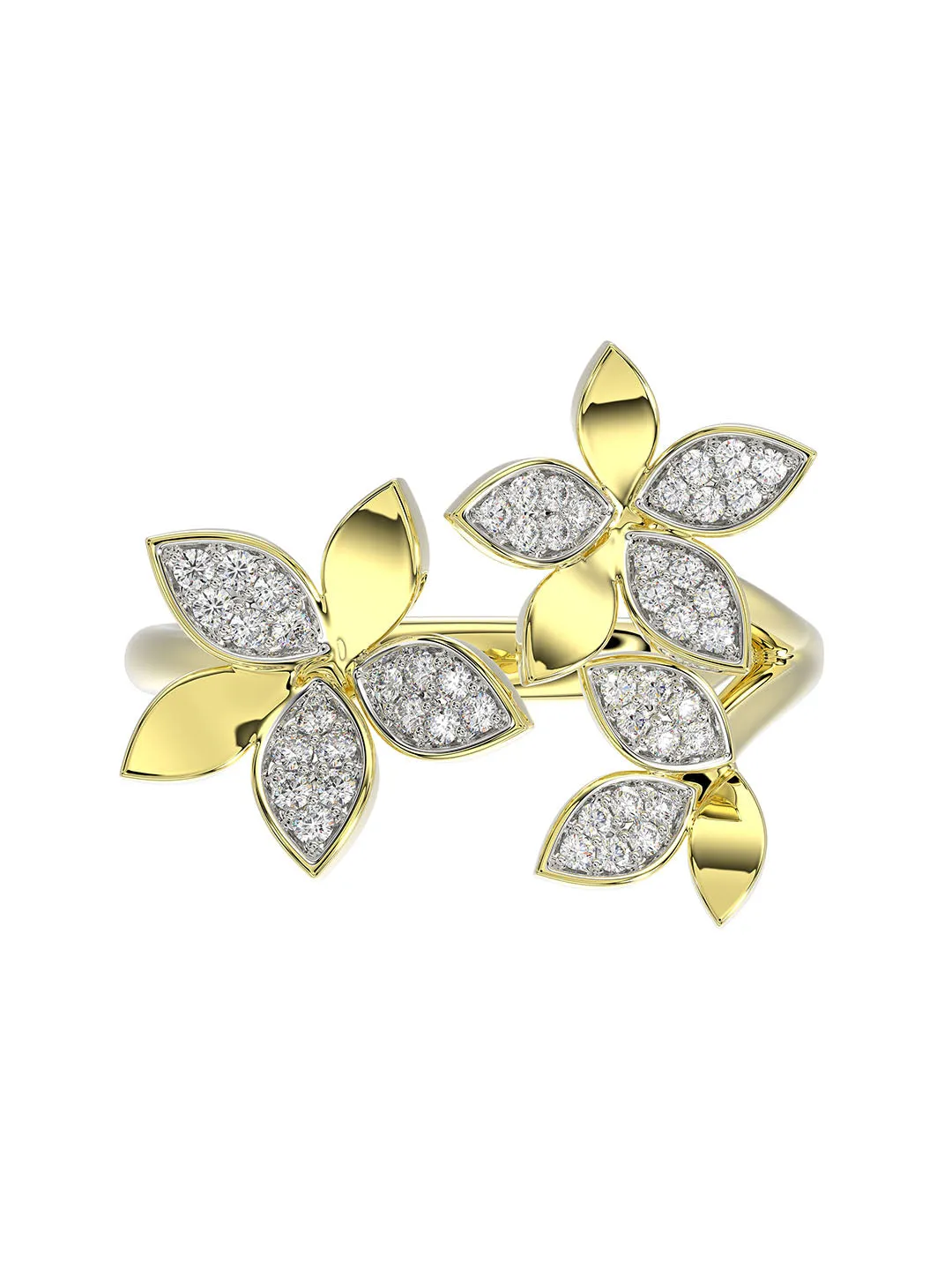 Wild Flower Yellow Gold Ring sold by Marchesa product image thumbnail 3