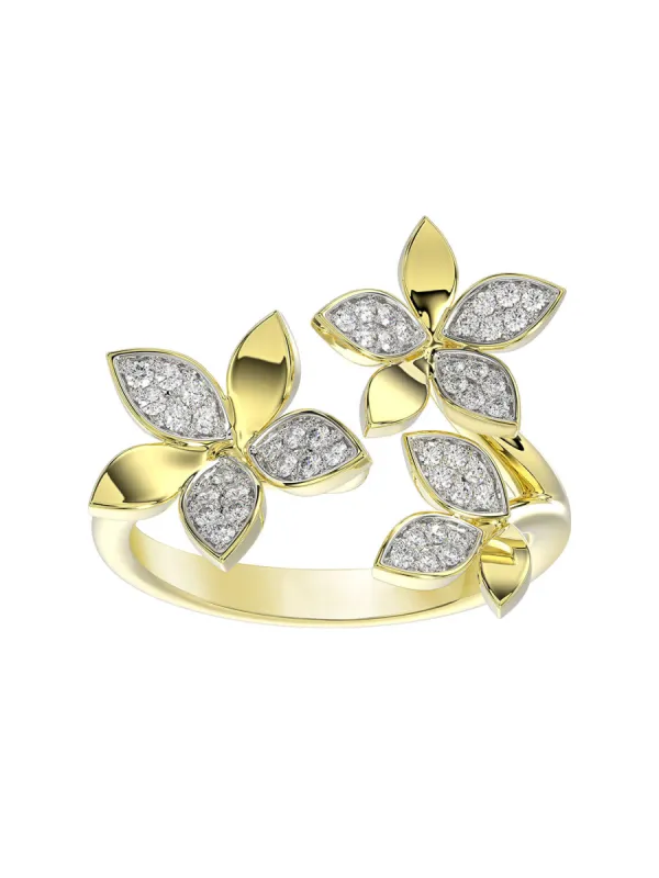 Wild Flower Yellow Gold Ring sold by Marchesa