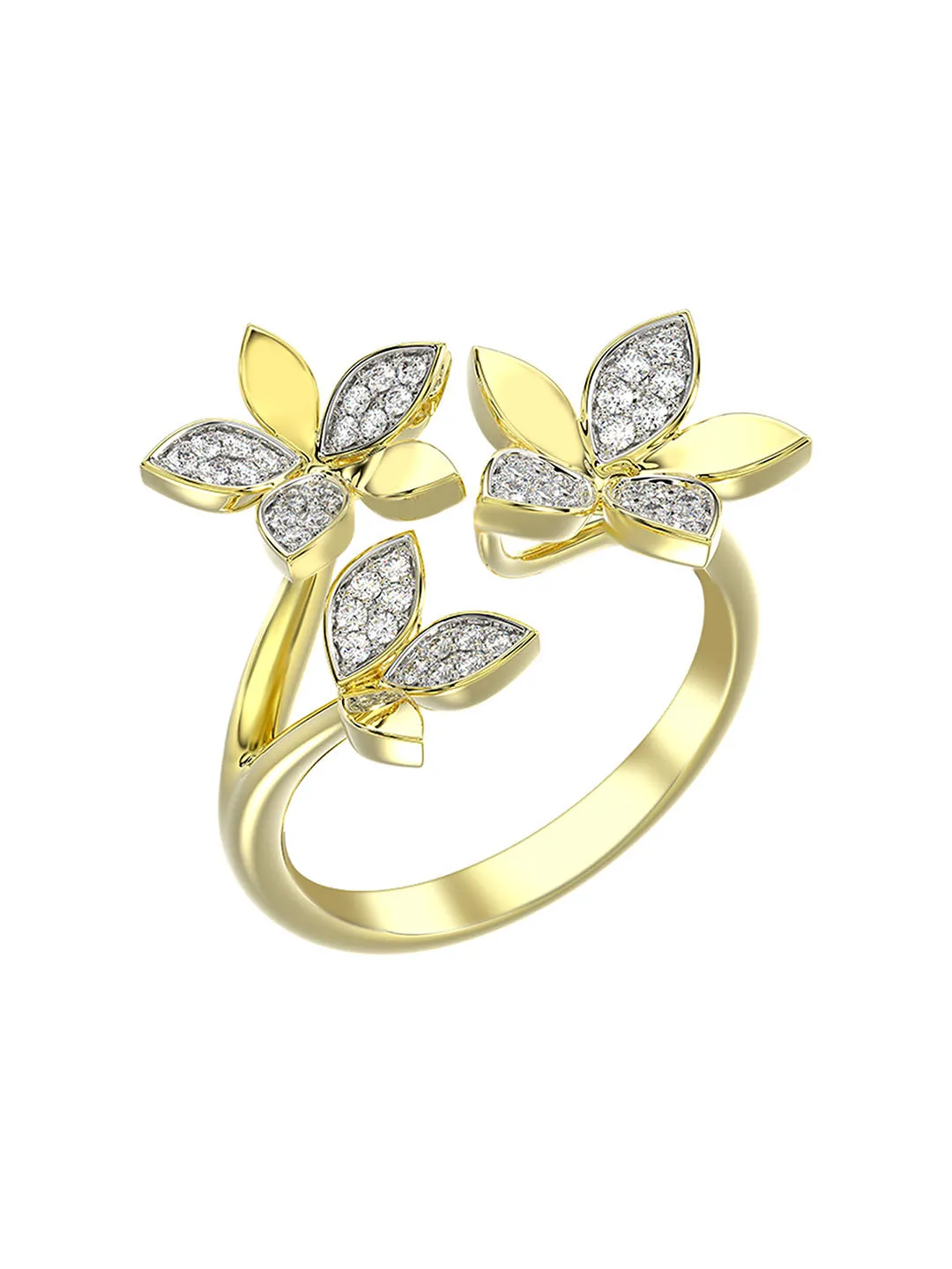 Wild Flower Yellow Gold Ring sold by Marchesa product image thumbnail 2