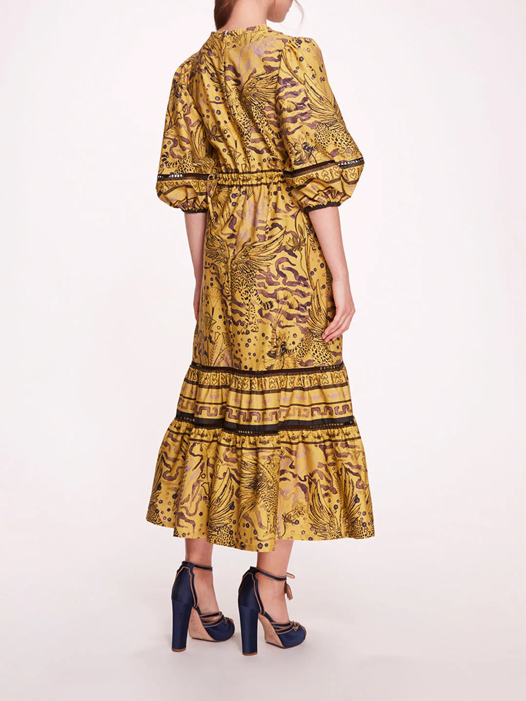 Flying Cheetah Tiered Midi Dress sold by Marchesa product image thumbnail 2