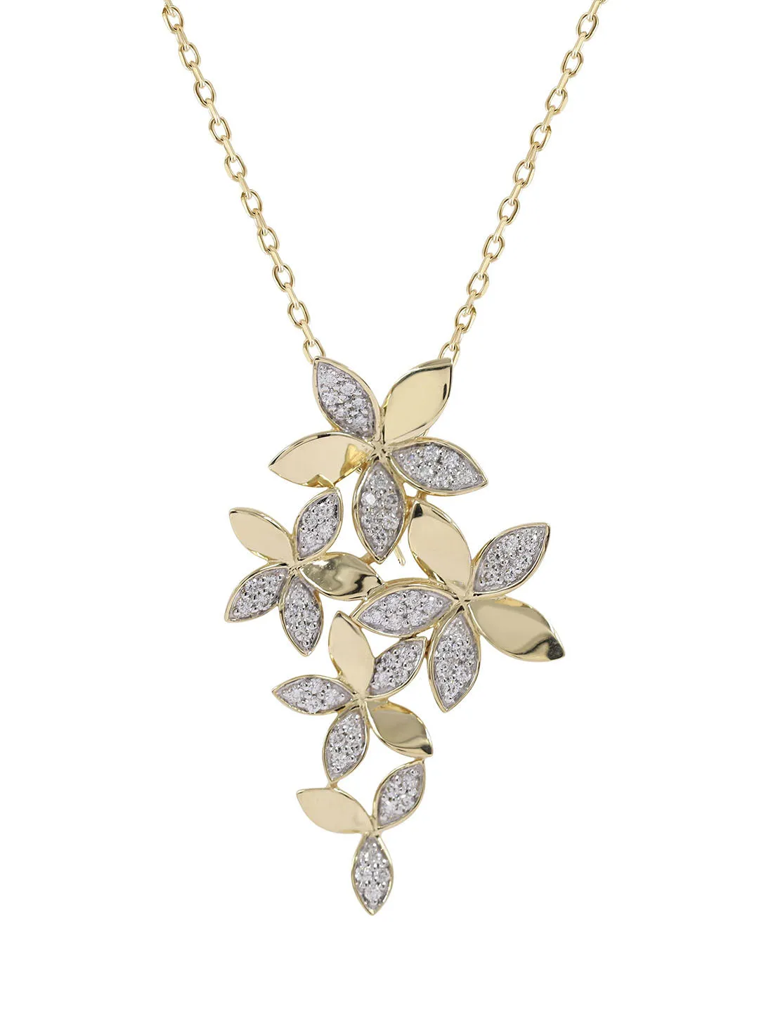 Wild Flower Yellow Gold Pendant Necklace sold by Marchesa product image thumbnail 2