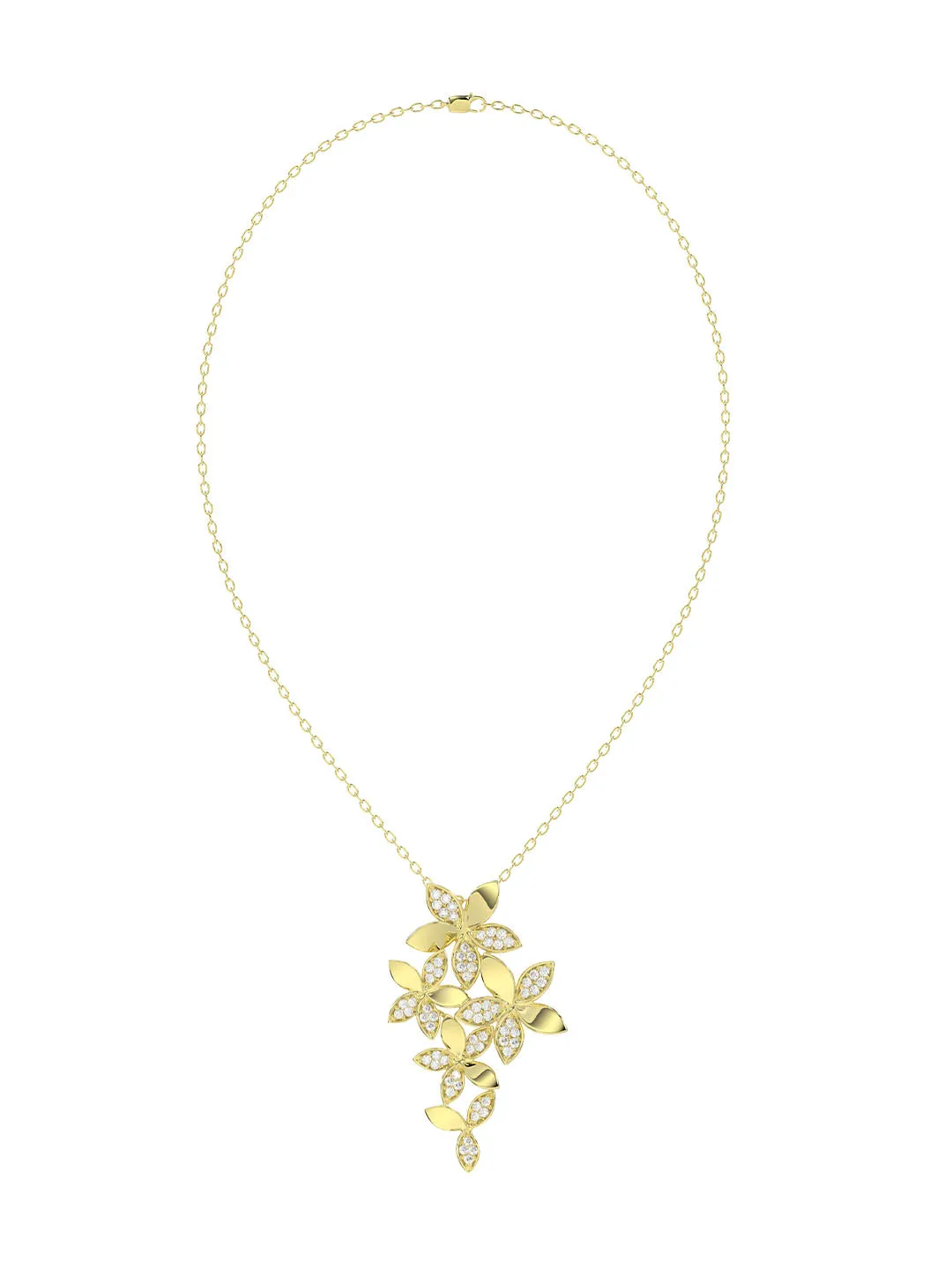 Wild Flower Yellow Gold Pendant Necklace sold by Marchesa