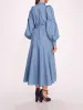 Rosette Ruffle Midi Dress sold by Marchesa