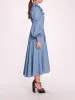 Rosette Ruffle Midi Dress sold by Marchesa