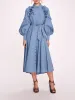 Rosette Ruffle Midi Dress sold by Marchesa