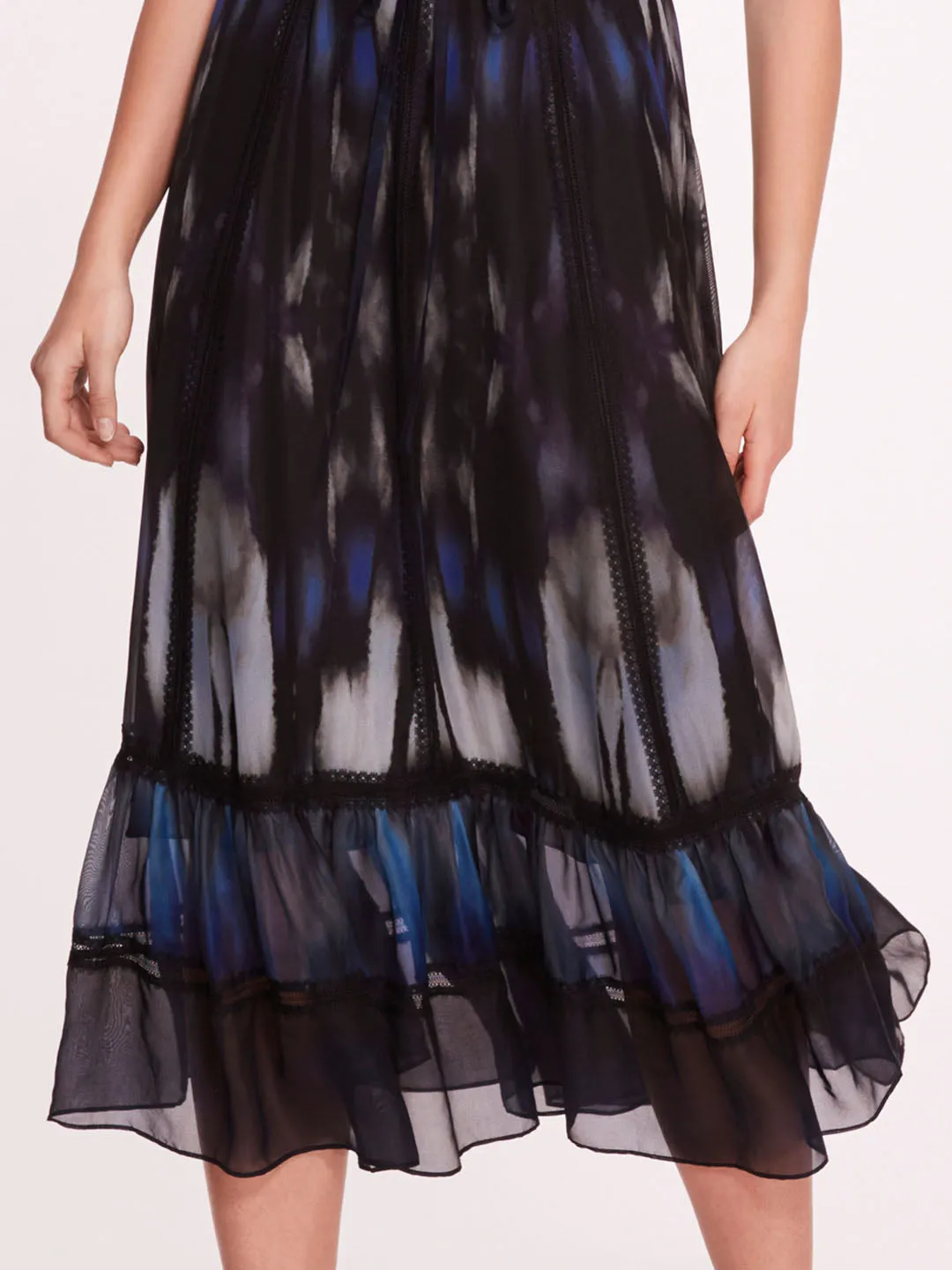 Abstract Viscose Midi Dress sold by Marchesa product image thumbnail 4