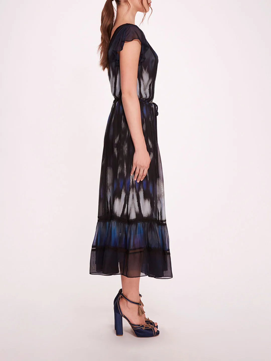 Abstract Viscose Midi Dress sold by Marchesa product image thumbnail 3
