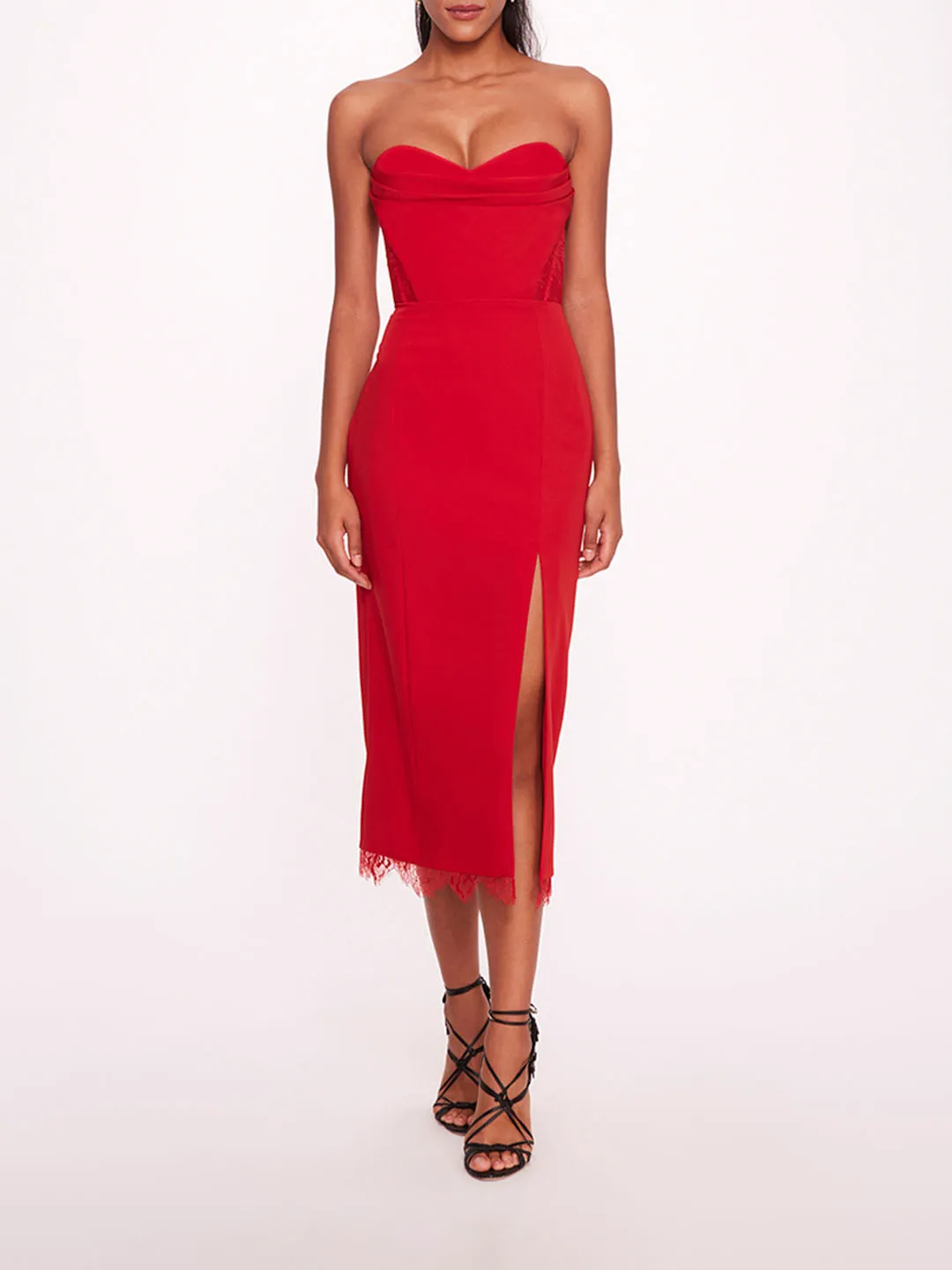 Draped Bodice Crepe Dress sold by Marchesa