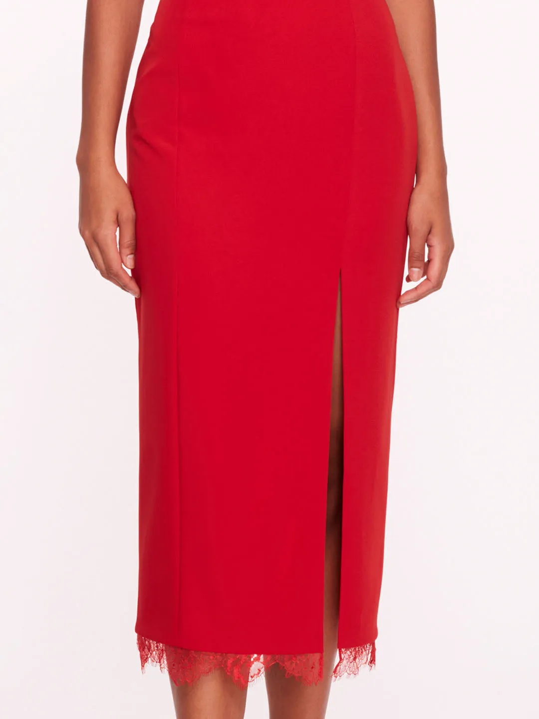 Draped Bodice Crepe Dress sold by Marchesa product image thumbnail 4