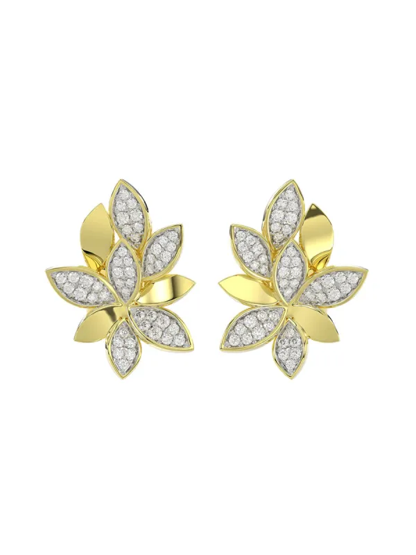 Wild Flower Yellow Gold Earrings sold by Marchesa