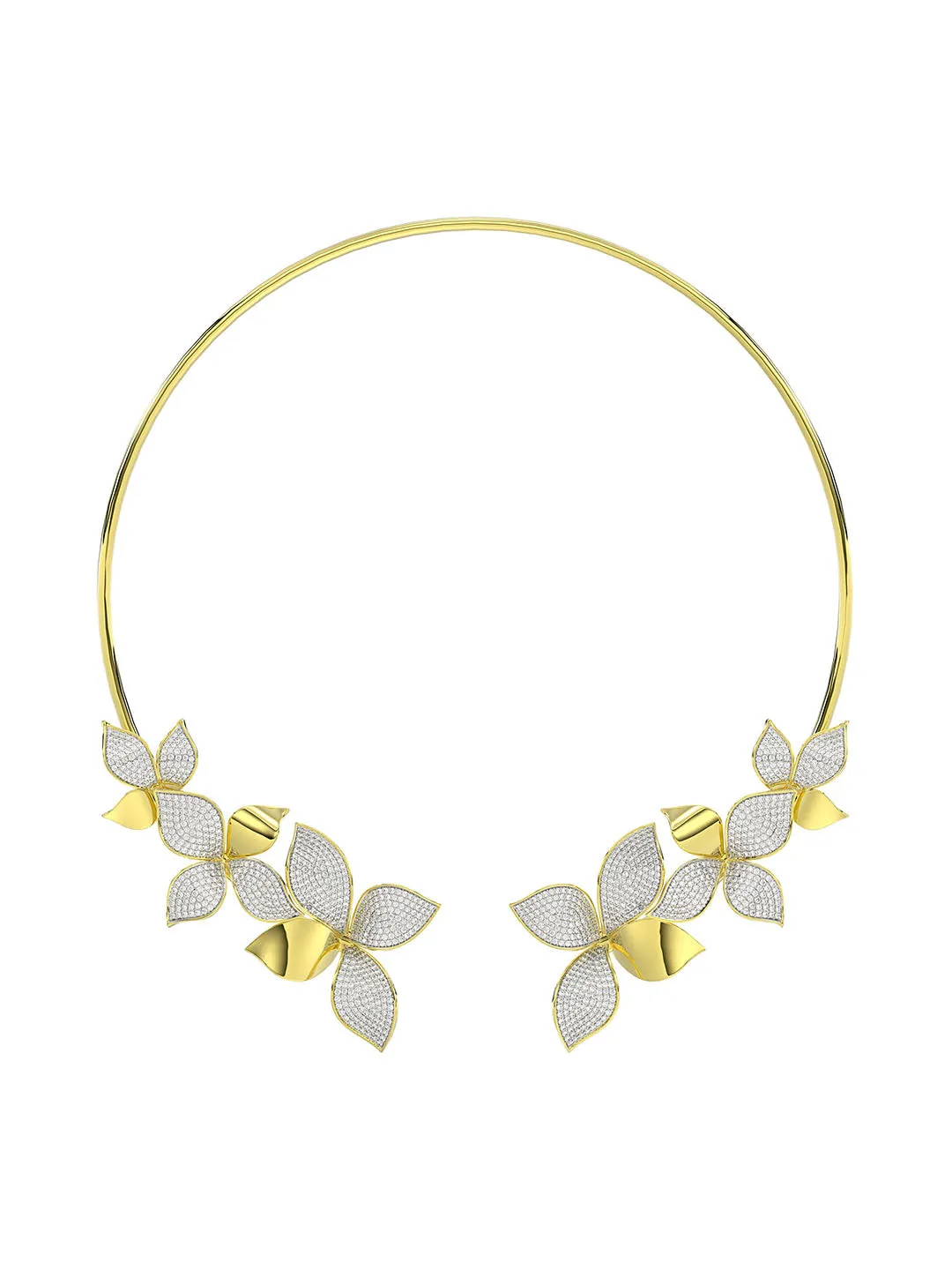 Wild Flower Yellow Gold Necklace sold by Marchesa