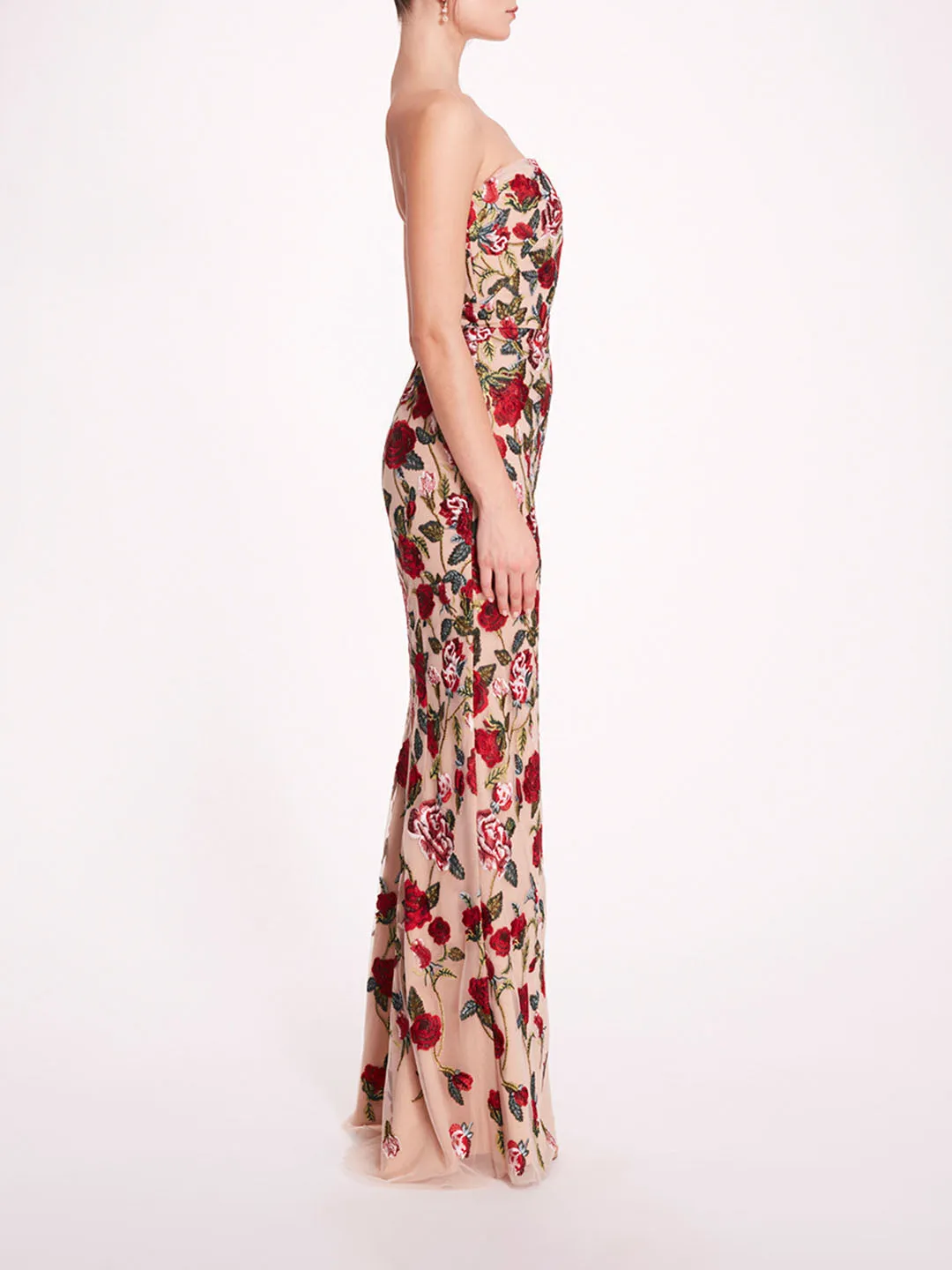 Roses Tulle Gown sold by Marchesa product image thumbnail 3