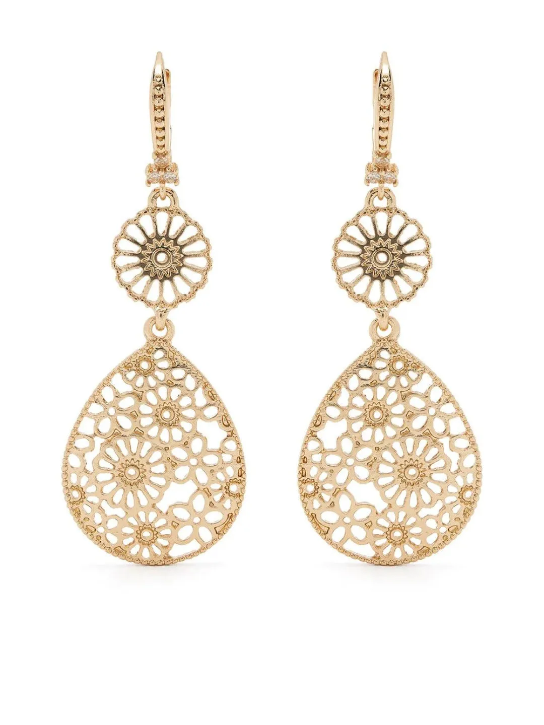 Double Drop Filigree Earrings sold by Marchesa