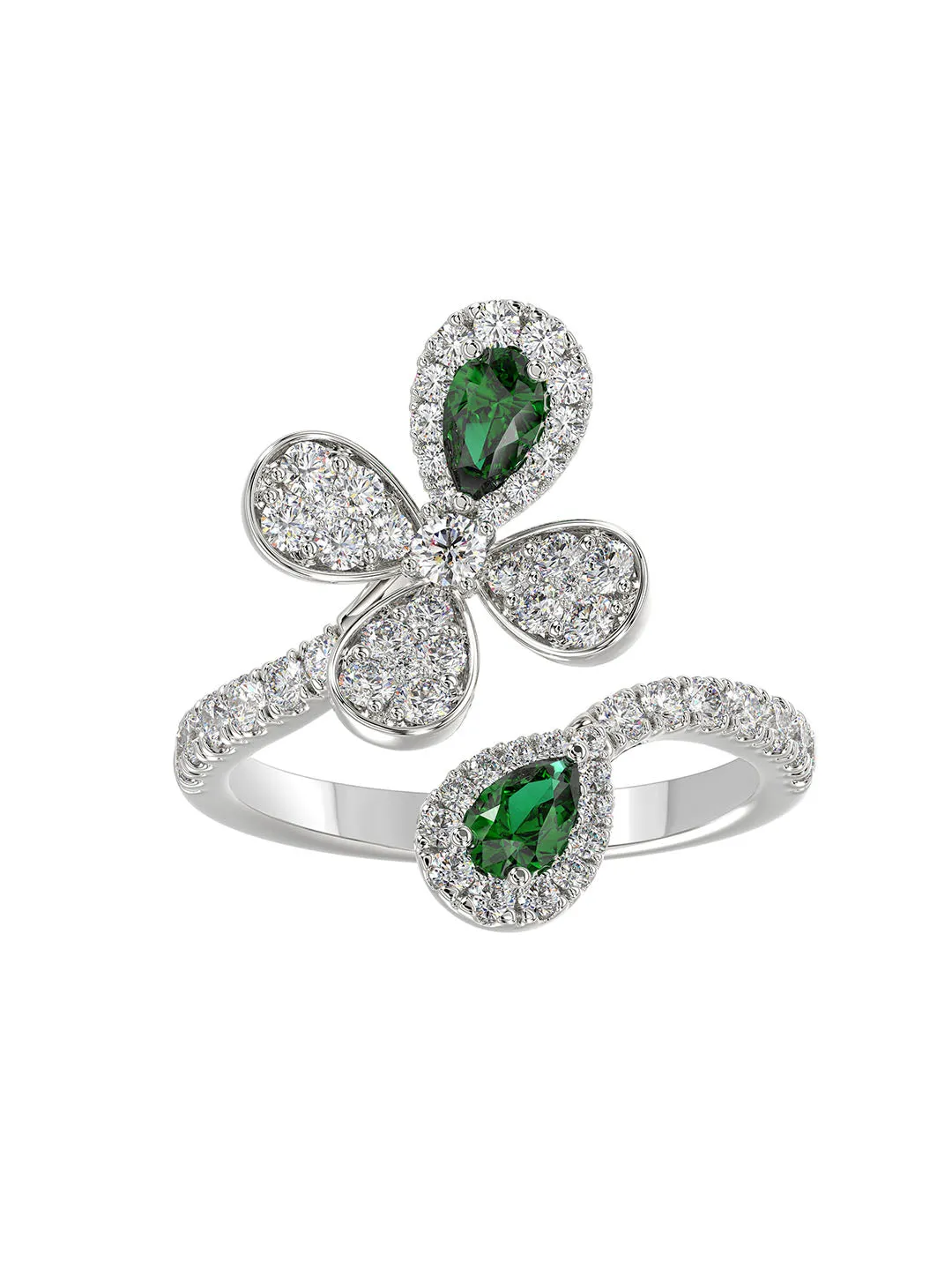 Floral White Gold Ring sold by Marchesa product image thumbnail 3