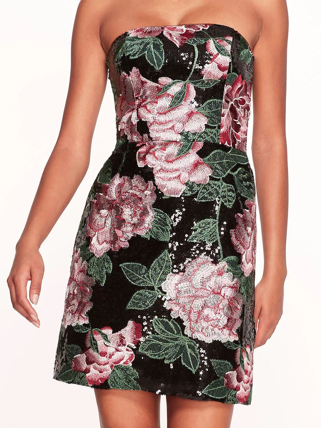 Strapless Sequin Mini Dress sold by Marchesa product image thumbnail 4