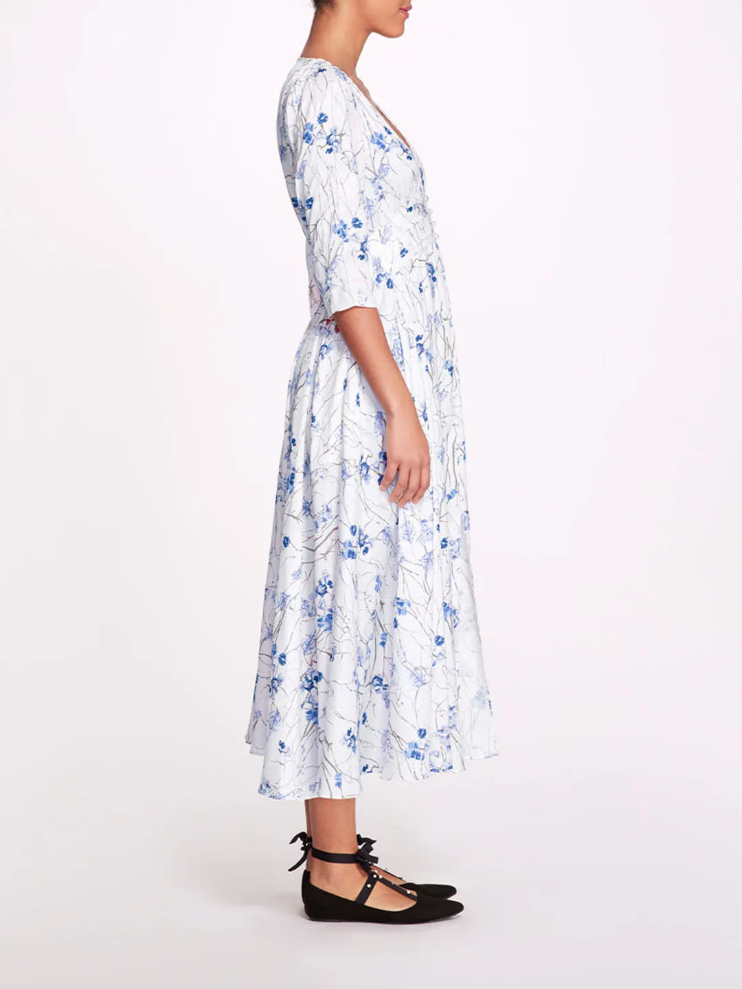 Vintage Carnation Sateen Midi Dress sold by Marchesa product image thumbnail 3