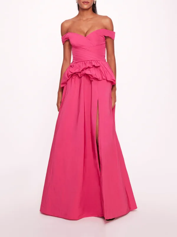 Peplum Taffeta Gown sold by Marchesa
