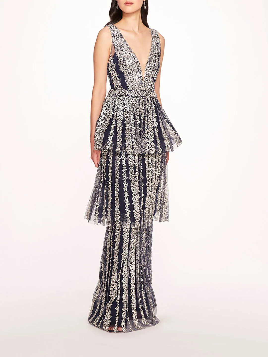 Metallic Filigree Gown sold by Marchesa