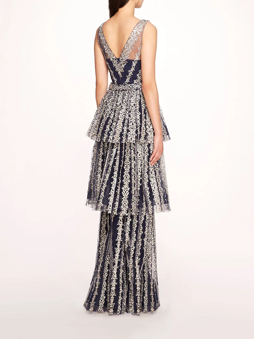 Metallic Filigree Gown sold by Marchesa product image thumbnail 2