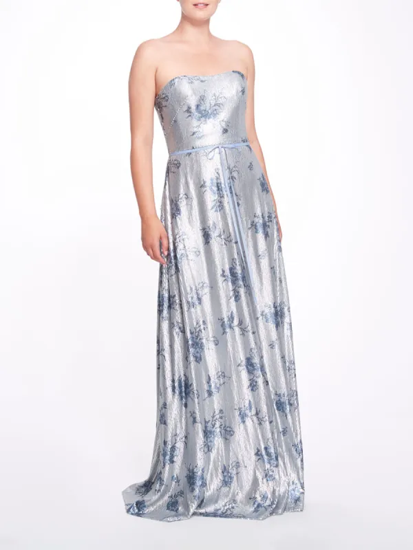 Avola Floral Gown made by Marchesa