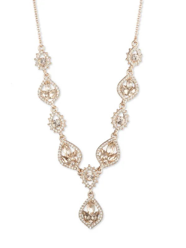 Poised Rose Y Necklace sold by Marchesa