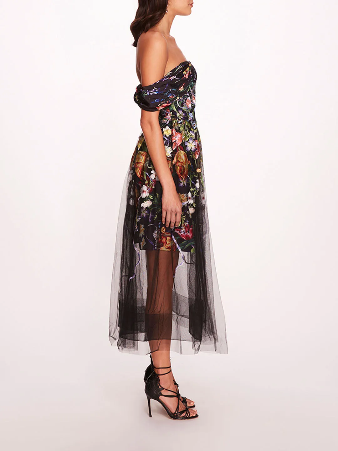 Ribbons Midi Dress sold by Marchesa product image thumbnail 3