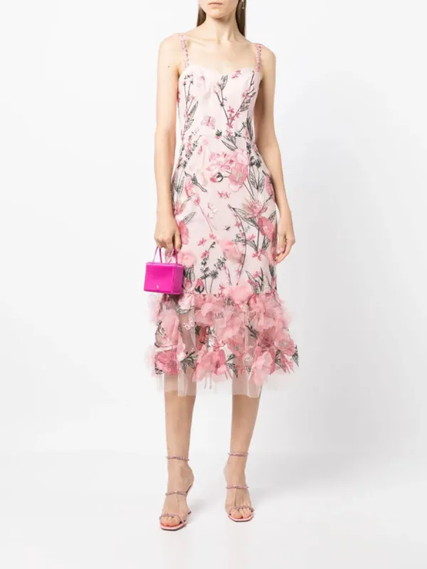 Butterfly Murmuring Midi Dress sold by Marchesa