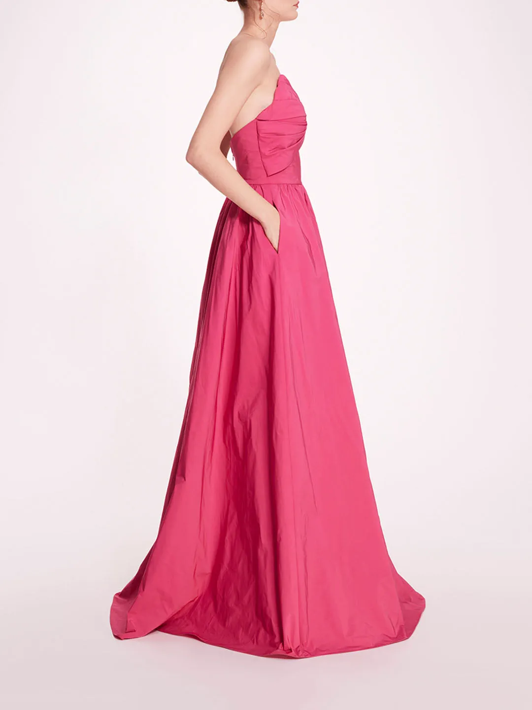 Pleated Taffeta Gown sold by Marchesa product image thumbnail 3