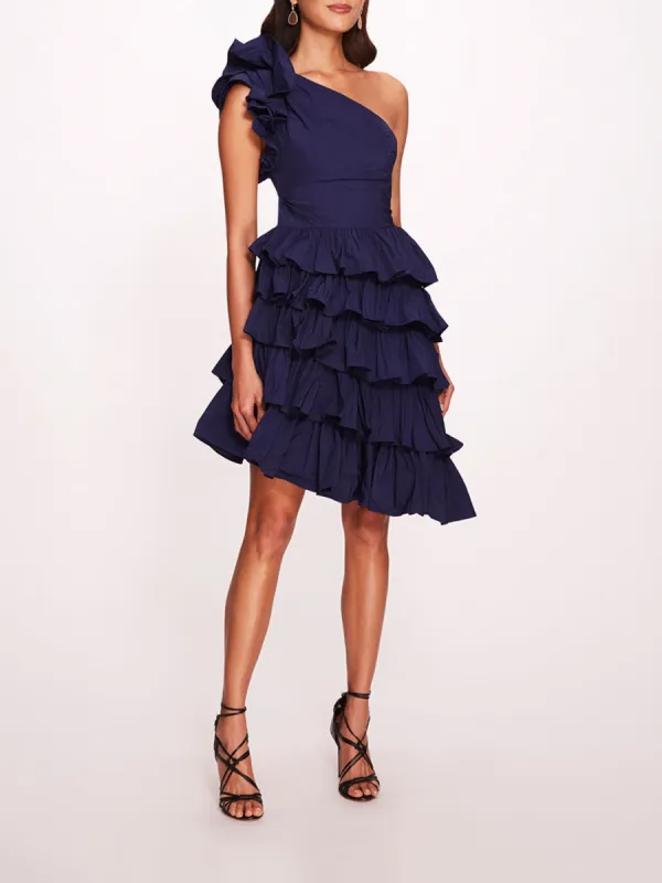 Taffeta Tiered Mini Dress sold by Marchesa
