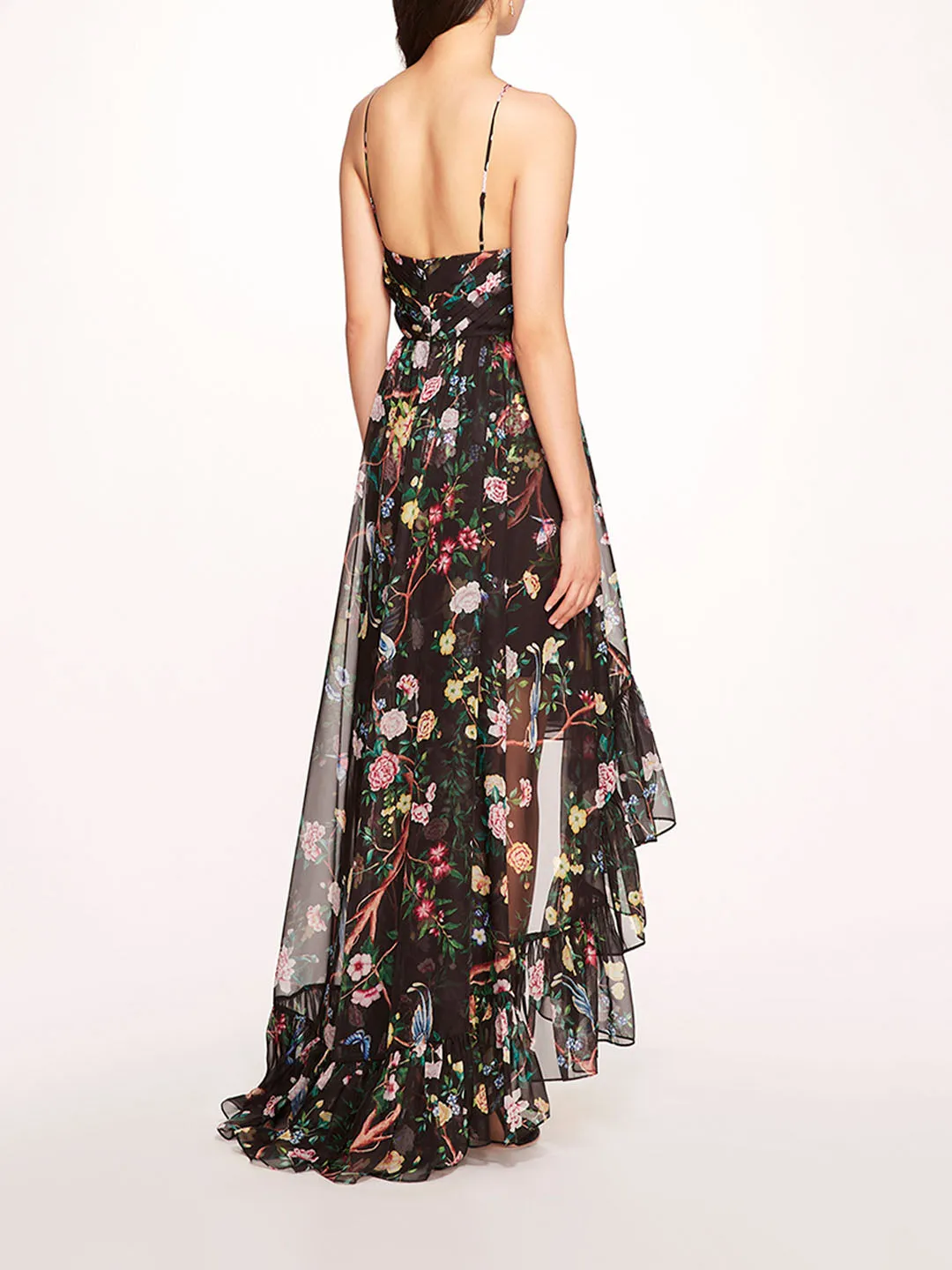 Flowering Halter High-Low Gown sold by Marchesa product image thumbnail 2