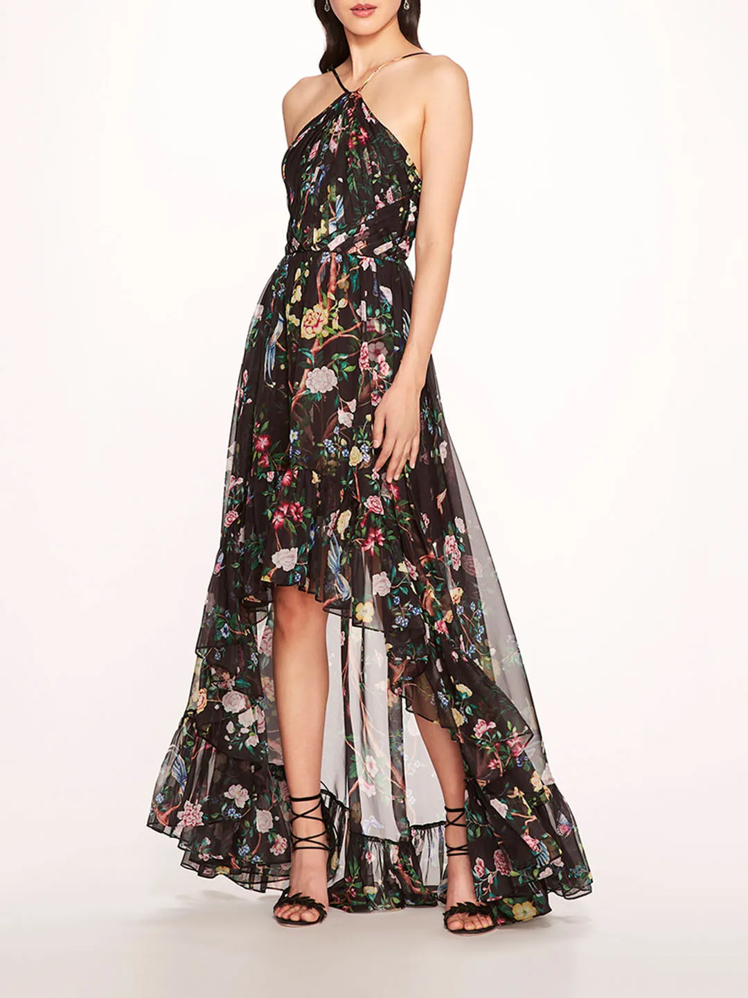 Flowering Halter High-Low Gown sold by Marchesa