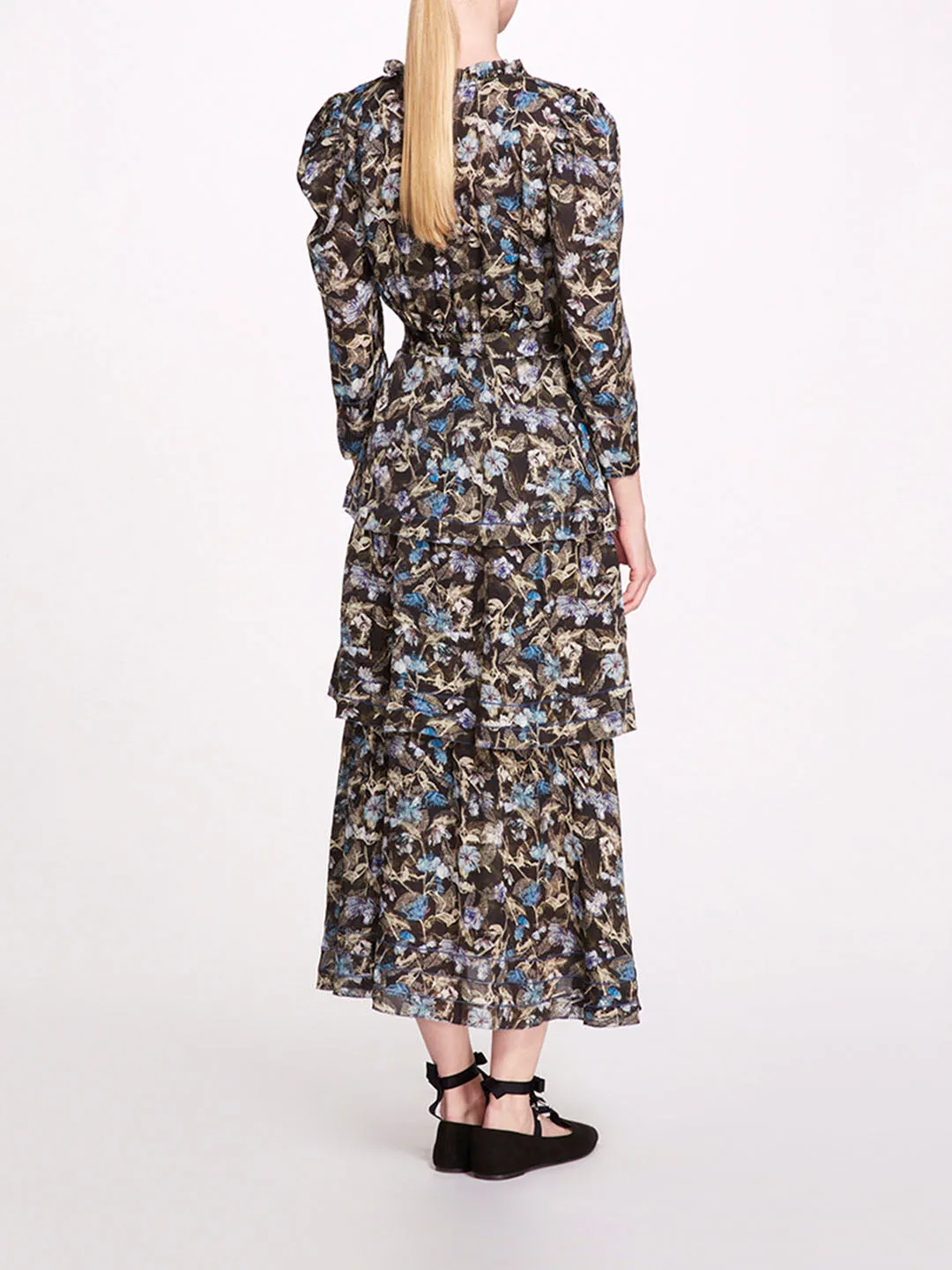 Juniper 3-Tier Embroidered Maxi Dress sold by Marchesa product image thumbnail 2