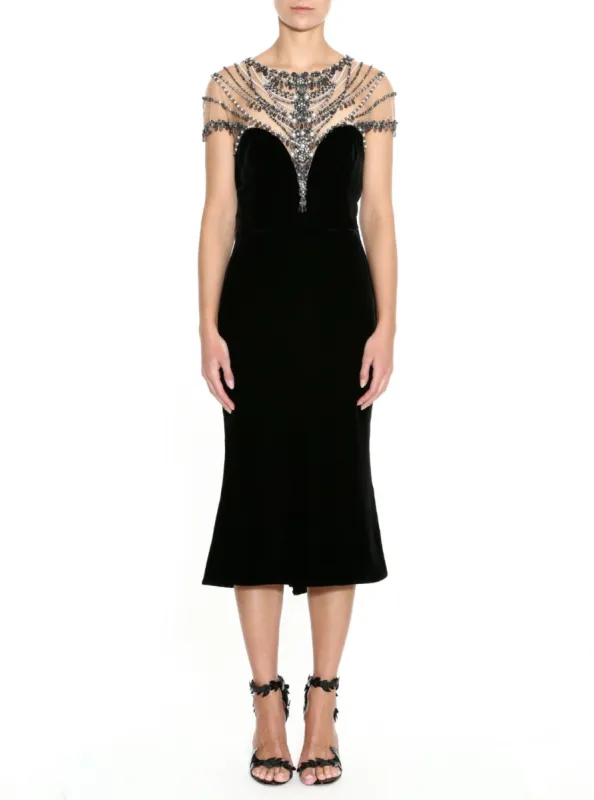 Velvet Cocktail Dress sold by Marchesa