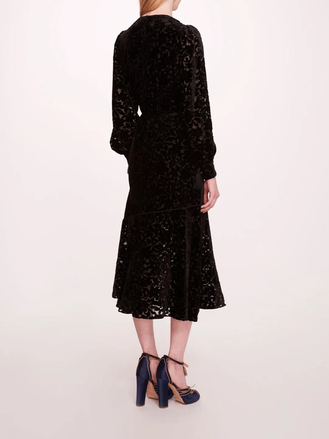 Velvet Burnout Midi Dress sold by Marchesa product image thumbnail 2
