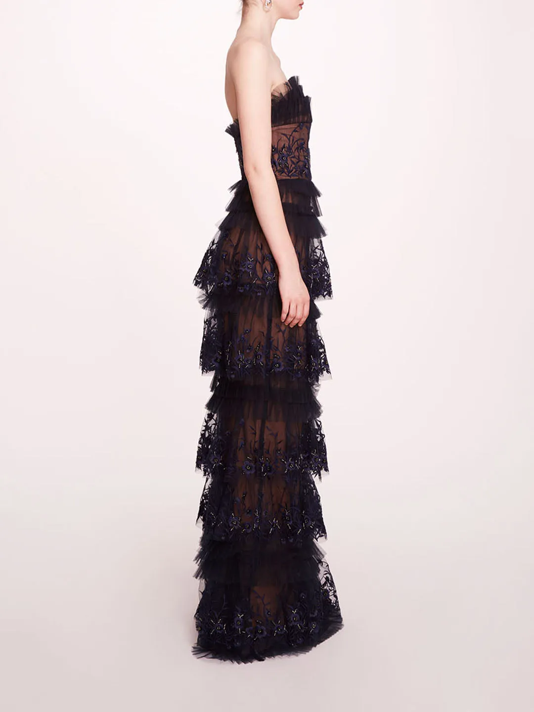 Tiered Terrarium Column Gown sold by Marchesa product image thumbnail 3
