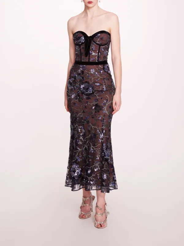 Climbing Vines Midi Dress sold by Marchesa