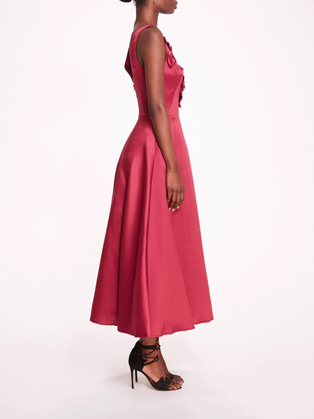Floral Mikado Midi Dress sold by Marchesa product image thumbnail 3