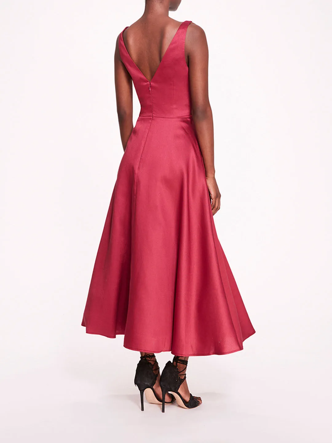 Floral Mikado Midi Dress sold by Marchesa product image thumbnail 2